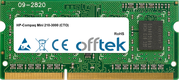 Mini 210-3000 (CTO) 2GB Module - 204 Pin 1.5v DDR3 PC3-10600 SoDimm (128x8)
