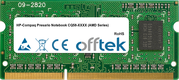 Presario Notebook CQ58-XXXX (AMD Series) 4GB Module - 204 Pin 1.5v DDR3 PC3-10600 SoDimm