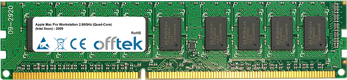 Mac Pro Workstation 2.66GHz (Quad-Core) (Intel Xeon) - 2009 4GB Module - 240 Pin 1.5v DDR3 PC3-8500 ECC Dimm (Dual Rank)