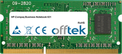 Business Notebook 631 4GB Module - 204 Pin 1.5v DDR3 PC3-10600 SoDimm