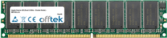 Xserve G5 (Dual 2.3Ghz - Cluster Node) - M9742LL/A 2GB Kit (2x1GB Modules) - 184 Pin 2.6v DDR400 ECC Dimm (Dual Rank)