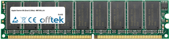Xserve G5 (Dual 2.3Ghz) - M9745LL/A 2GB Kit (2x1GB Modules) - 184 Pin 2.6v DDR400 ECC Dimm (Dual Rank)