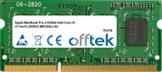 MacBook Pro 2.53GHz Intel Core i5 - (17-inch) (DDR3) (MC024LL/A) 4GB Module - 204 Pin 1.5v DDR3 PC3-8500 SoDimm