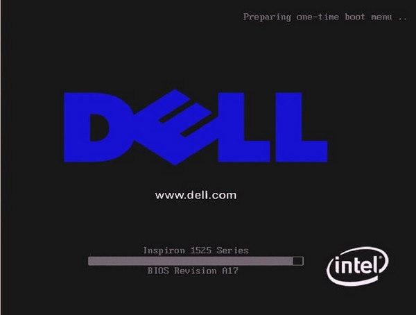 dell model number on startup screen