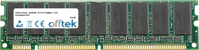  168 Pin Dimm - SDRAM - PC133 (133Mhz) - 3.3V - Unbuffered ECC 256MB Module