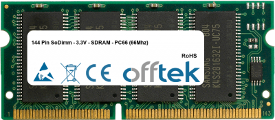  144 Pin SoDimm - 3.3V - SDRAM - PC66 (66Mhz) 64MB Module