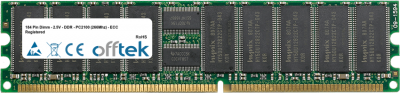  184 Pin Dimm - 2.5V - DDR - PC2100 (266Mhz) - ECC Registered 256MB Module