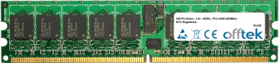  240 Pin Dimm - 1.8v - DDR2 - PC2-3200 (400Mhz) - ECC Registered 1GB Module
