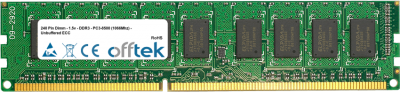  240 Pin Dimm - 1.5v - DDR3 - PC3-8500 (1066Mhz) - Unbuffered ECC 1GB Module