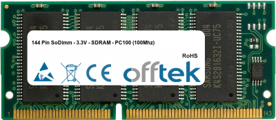  144 Pin SoDimm - 3.3V - SDRAM - PC100 (100Mhz) 64MB Module