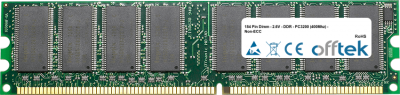  184 Pin Dimm - 2.6V - DDR - PC3200 (400Mhz) - Non-ECC 256MB Module