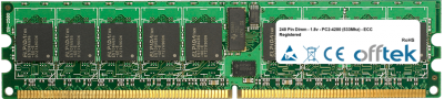  240 Pin Dimm - 1.8v - PC2-4200 (533Mhz) - ECC Registered 512MB Module