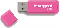 Integral Neon USB Drive 8GB Drive (Pink)