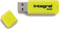 Integral Neon USB Drive 8GB Drive (Yellow)